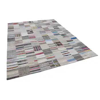 

303x401 Cm Beige Handmade Rugs Patchwork Rug-10x13 Ft