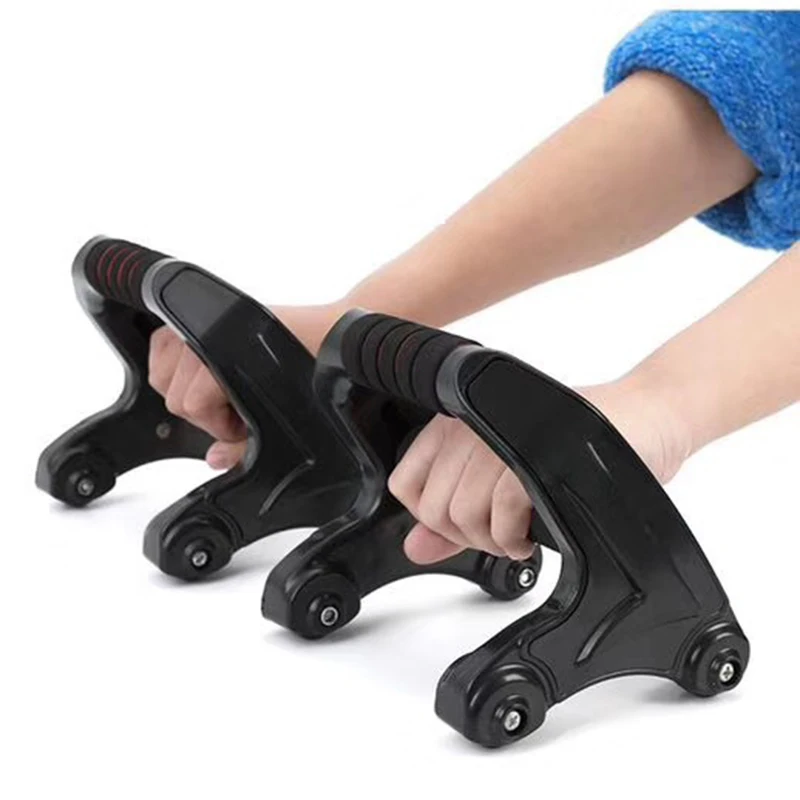 

3-In-1 Abdominal Wheel Push - Up Support Bracket Grip Multi - Function Four Wheel AB Wheel for Home Fitness Trainer Fitness Equi