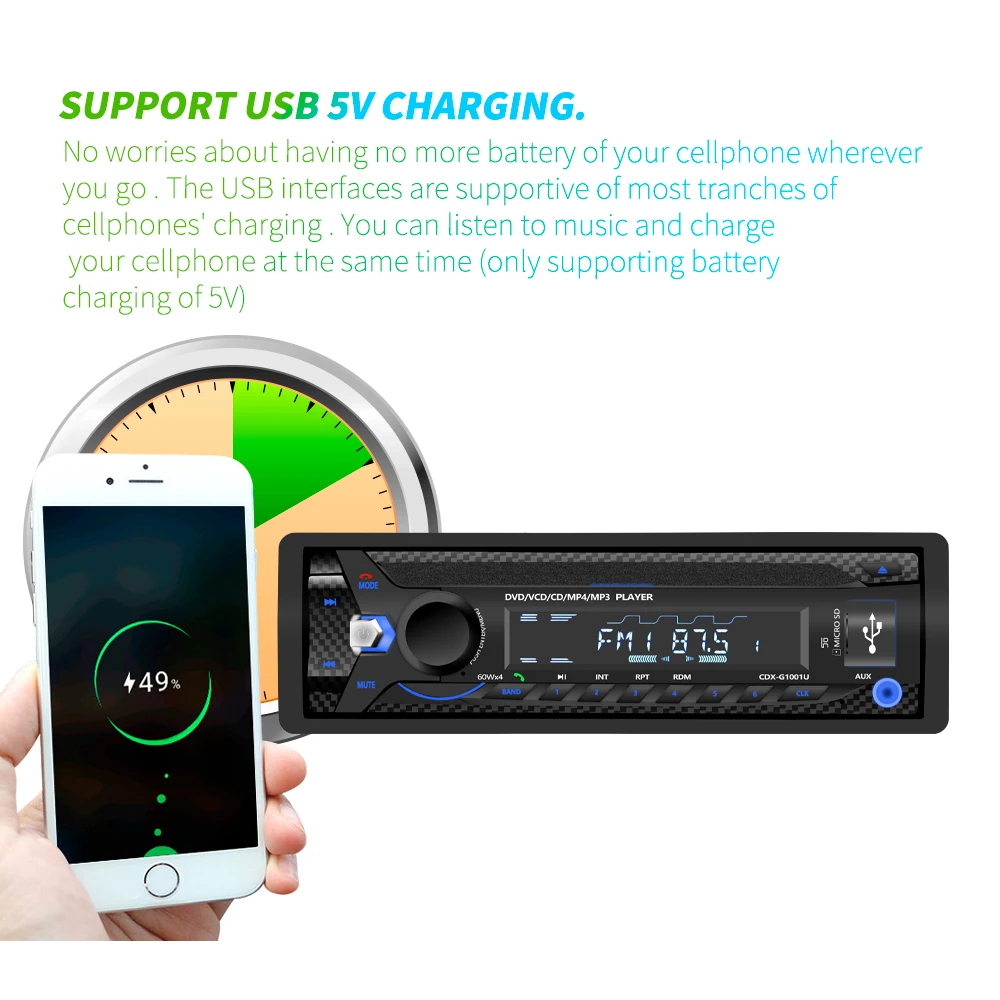 Авторадио AMPrime 1 Din Bluetooth sd-карта Мультимедиа DVD/CD плеер Coche Радио стерео Авто аудио стерео Automotivo USB