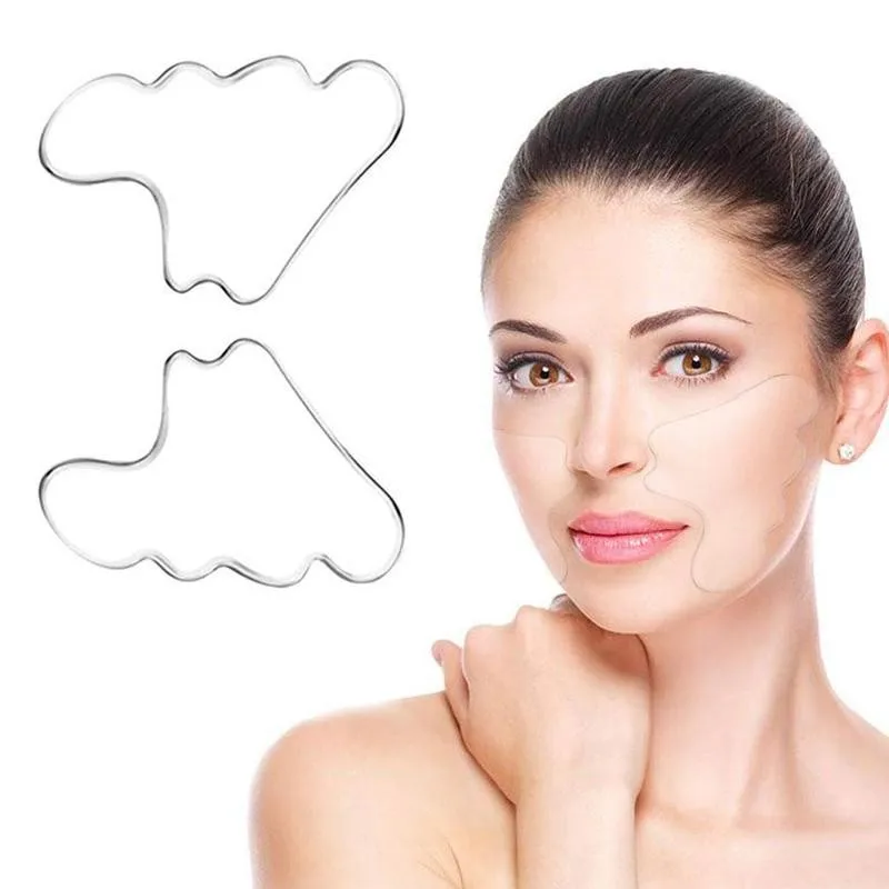 Cara removedor almohadillas de silicona reutilizable Anti cara almohadillas suavizado parches para frente, ojos boca cuidado de la cara