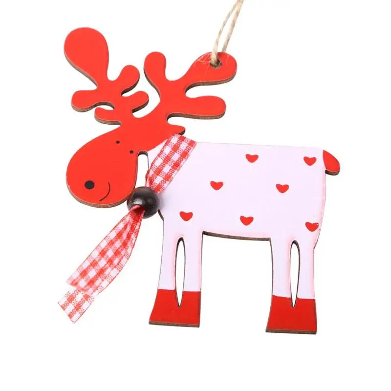 

Creative Wooden Painted Elk Shape Pendant New Pattern Plywood Originality Personality Kids Lovely Gift Christmas Accessories