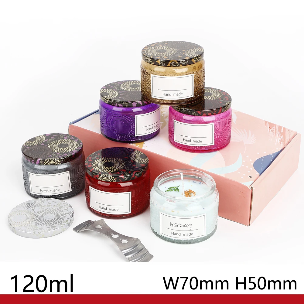 

Стеклянный Горшок для изготовления свечей, 6 шт., 120 мл