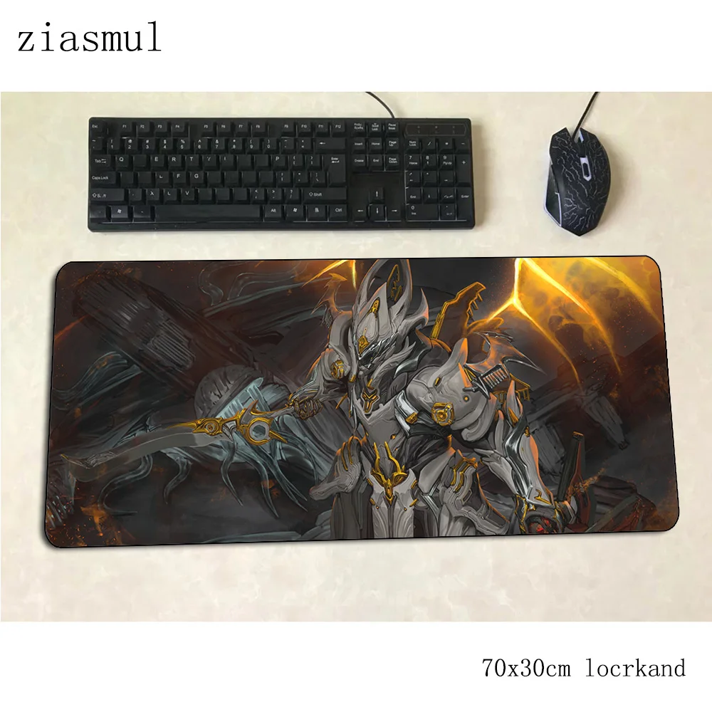 

warframe mouse pad 70x30cm gaming mousepad big Natural Rubber office notbook desk mat 3d padmouse games pc gamer mats