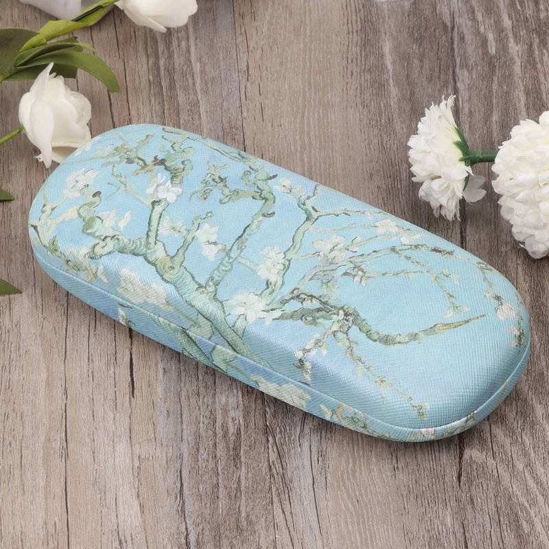 Коробка для очков, масляная живопись, солнцезащитные очки, Чехол для очков для чтения, винтажное художественное хранение LX9E