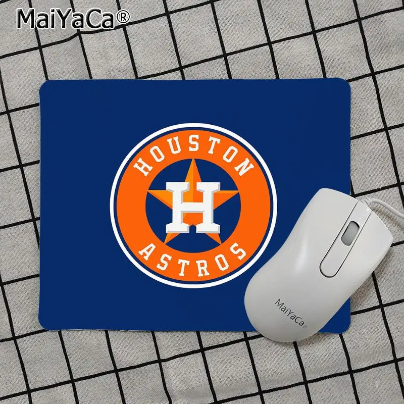 Maiya Высокое качество Хьюстон Астрос прочный резиновый коврик для мыши коврик Лидер продаж подставка под руку мышь - Цвет: No Lock Edge18x22cm