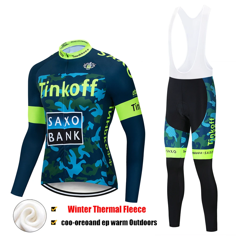 Pic Color Tinkoff теплая зимняя теплая флисовая одежда для велоспорта NW Мужской трикотажный костюм для езды на велосипеде MTB Одежда комбинезон комплект - Color: Pic Color