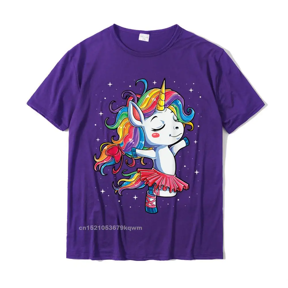 Casual O-Neck T Shirts Summer/Autumn Tops & Tees Short Sleeve Designer Cotton Design T Shirts Normal Men Wholesale Ballet Dancer Unicorn T shirt Kids Girls Rainbow Ballerina__4068 purple