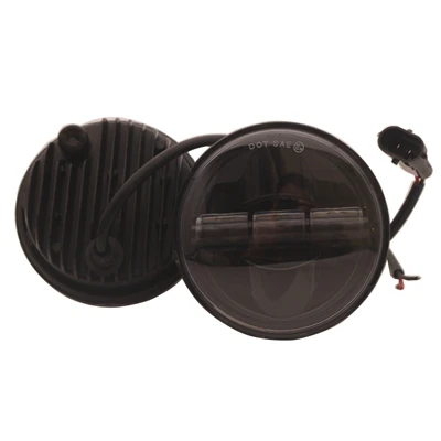 Black Marlaa(упаковка из 2) 4," 4 1/2 дюймов светодиодный противотуманный фонарь для мотоцикла для классического FLHR Road King 4,5 дюймов светодиодный противотуманный фонарь - Цвет: Black