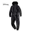 Summer Men Jumpsuit Hooded Long Sleeve Multi-Pocket Beam Feet Overalls Streetwear Clothing Cargo Pants Hip Hop Black  Trousers ► Photo 1/6