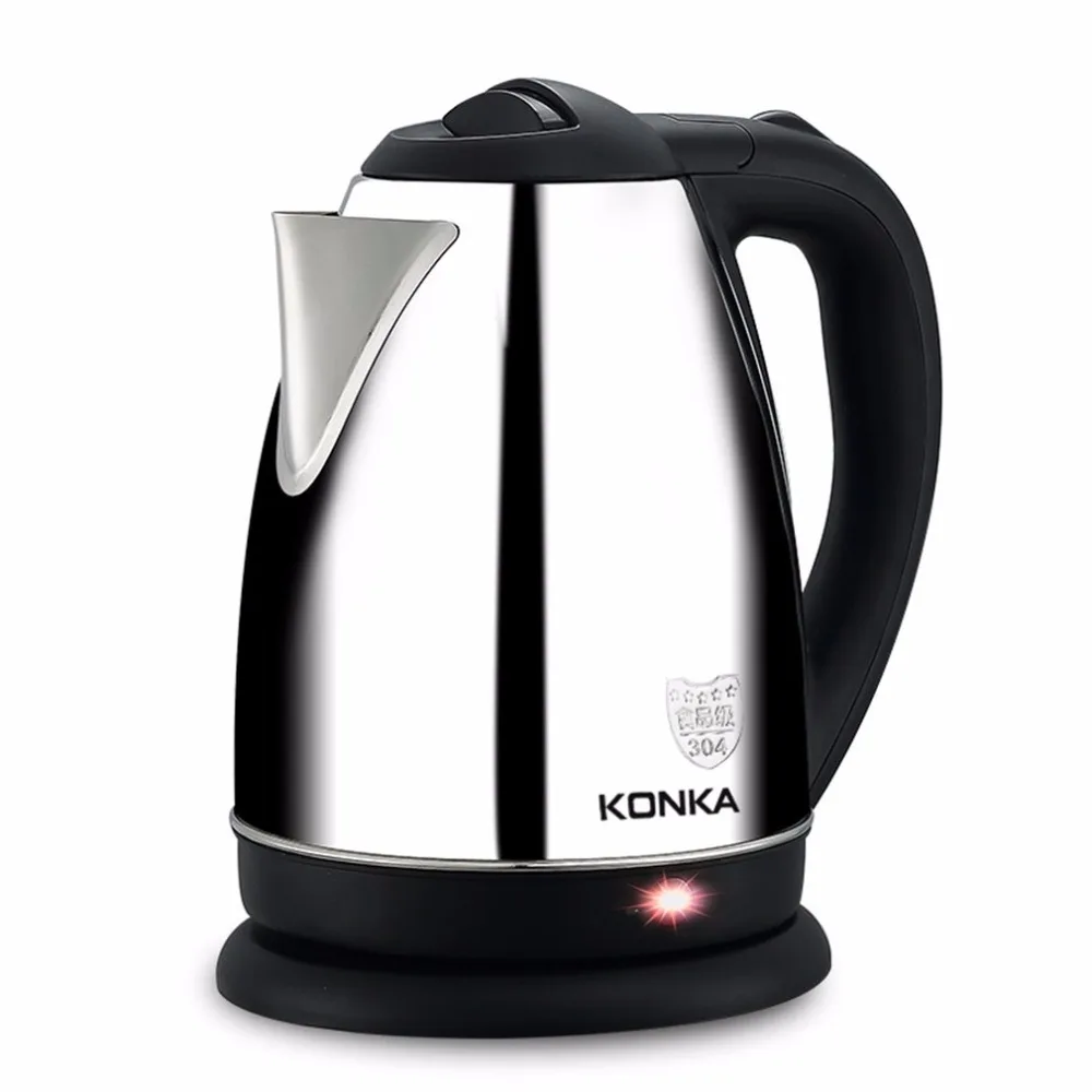 Электрический чайник KONKA из нержавеющей стали, Электрический чайник с функцией автоматического отключения, быстрый Электрический кипяток 1.8л