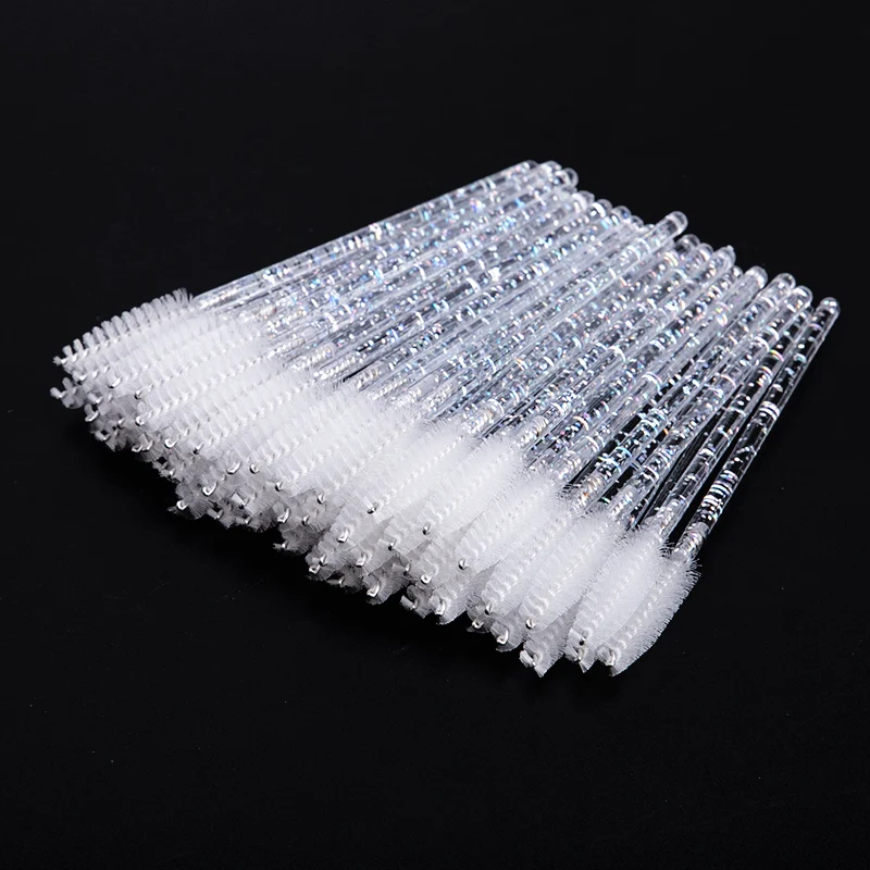 zwellbe Disposable Crystal Eyelash Brush Comb 25/50Pcs/pack Eye Lashes Extension Mascara Wands Makeup Professional Beauty Tool|False Eyelashes| - AliExpress
