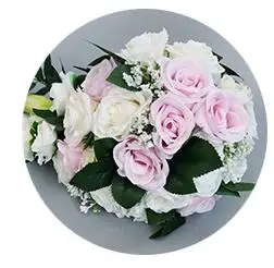 white light pink XCOS водопад Свадебные Цветочные букеты белый розовый фиолетовый Бордовый Искусственные Свадебные букеты ramo de novia - Цвет: white light pink