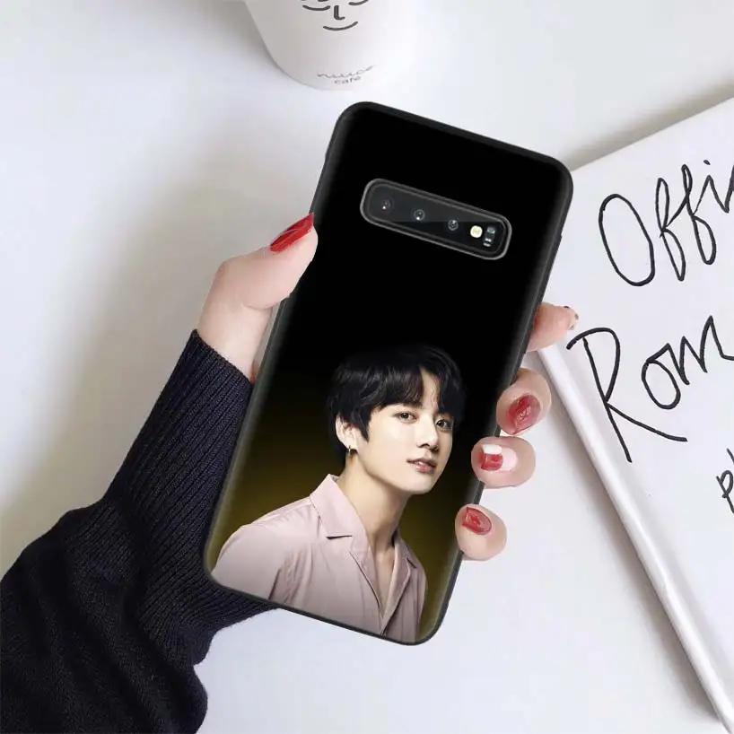 Kpop Ким V Taehyung чехол для samsung Galaxy S10+ Plus Lite Note 10 9 8 S9 S8 J4 J6+ Plus S7 S6 черный чехол для телефона