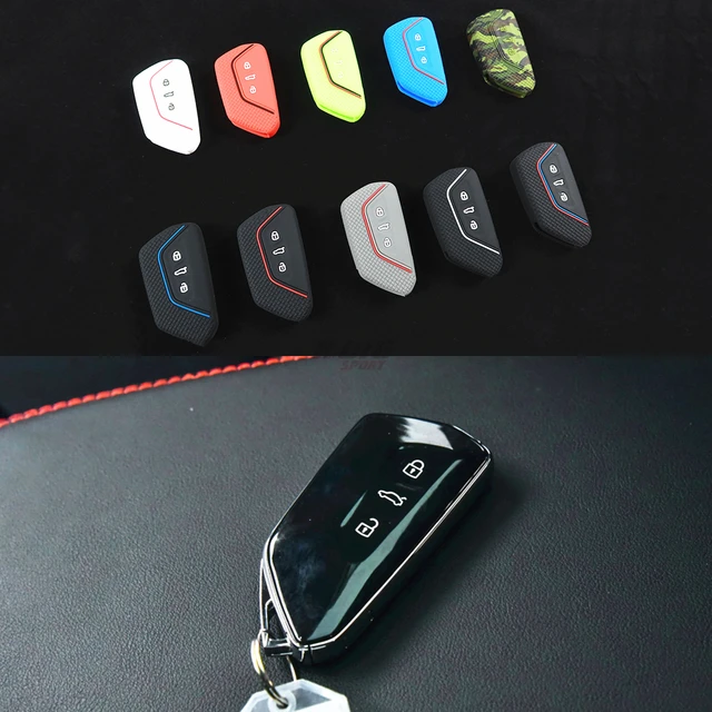 Leder Auto Schlüssel Fall Für Volkswagen VW Golf 8 MK8 2020 2021 Skoda  Octavia A8 SITZ Leon MK4 3 Taste smart Remote Schutz Abdeckung - AliExpress