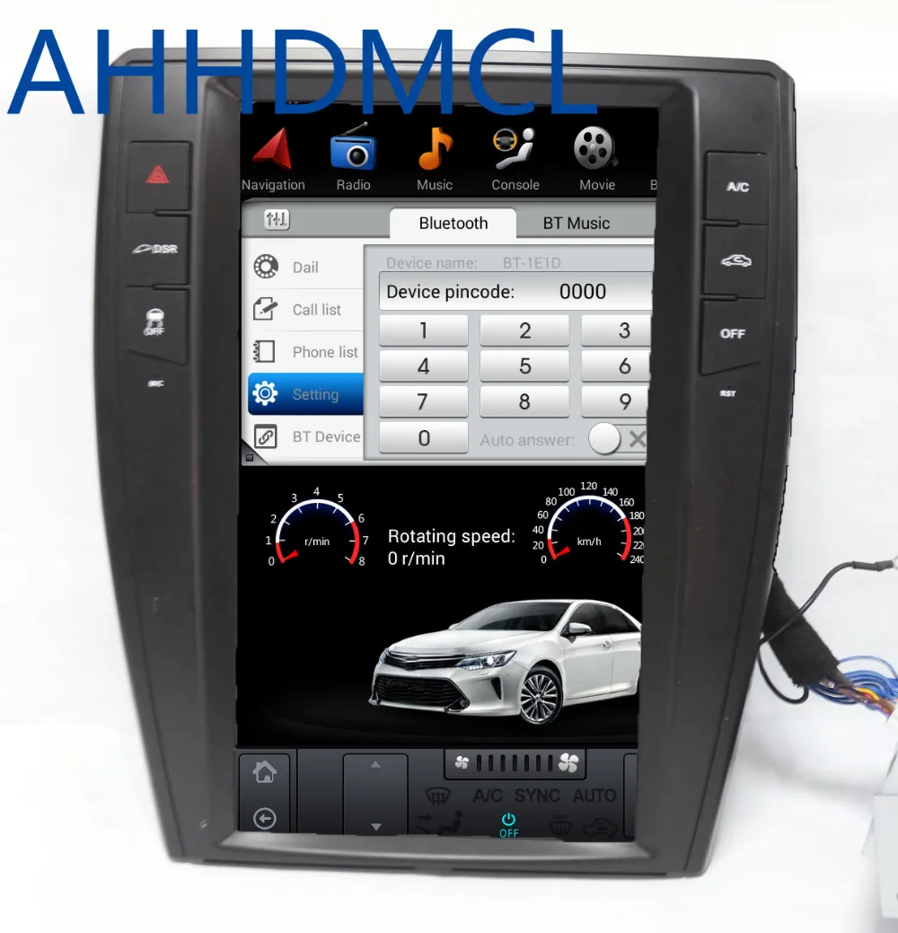 Автомобильный мультимедийный проигрыватель в стиле Tesla с Android навигацией для Great