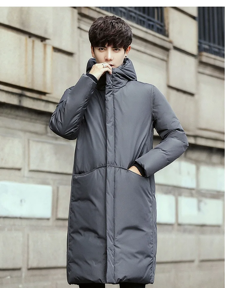 BATMO Новое поступление осень и зима высокое качество 80% белый утиный пух Hooded серый ackets для мужчин, плюс-размер m-xxxl