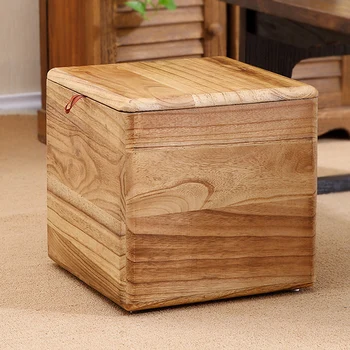 

Storage stool can sit adult solid wood toy miscellaneous storage finishing box creative change shoe stool