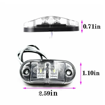 

Part Side Marker Lights Accessories Lamp Clearance 12V-24V 10-30V 2.5W