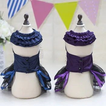 

Spring and Summer Leisure Styles Pet Dogs Clothing Comfortable Breathable Fashion Lovely Retro Princess Dress Small Dog Clothing