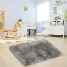 Многофункциональный ковер из искусственной шерсти удобный мягкий простой ковер квадратный Пушистый Коврик для сиденья искусственный коврик для гостиной домашний декор
