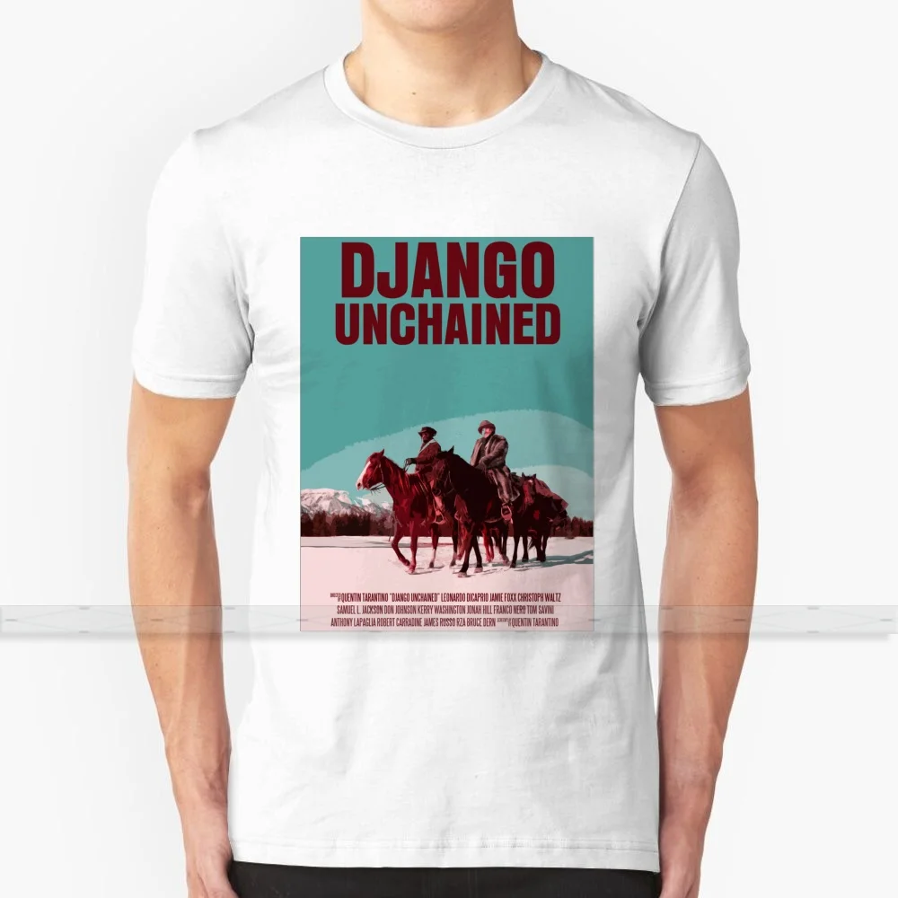 Django Unchained Movie Poster T Shirt Men 3d Print Summer Top Round