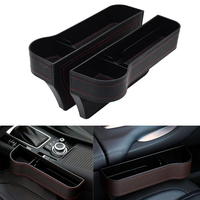 Car Seat Crevice Storage Box Seat Gap Slit Pocket Catcher Organizer Universal Car Seat Organizer Card