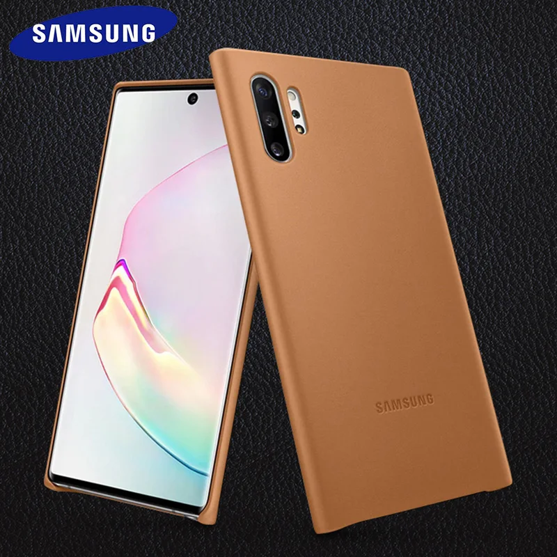 

Samsung Galaxy Note 10 Plus Case 100% Original Official Samsung Note 10 Plus Genuine Leather Luxury Protective Back Case Cover