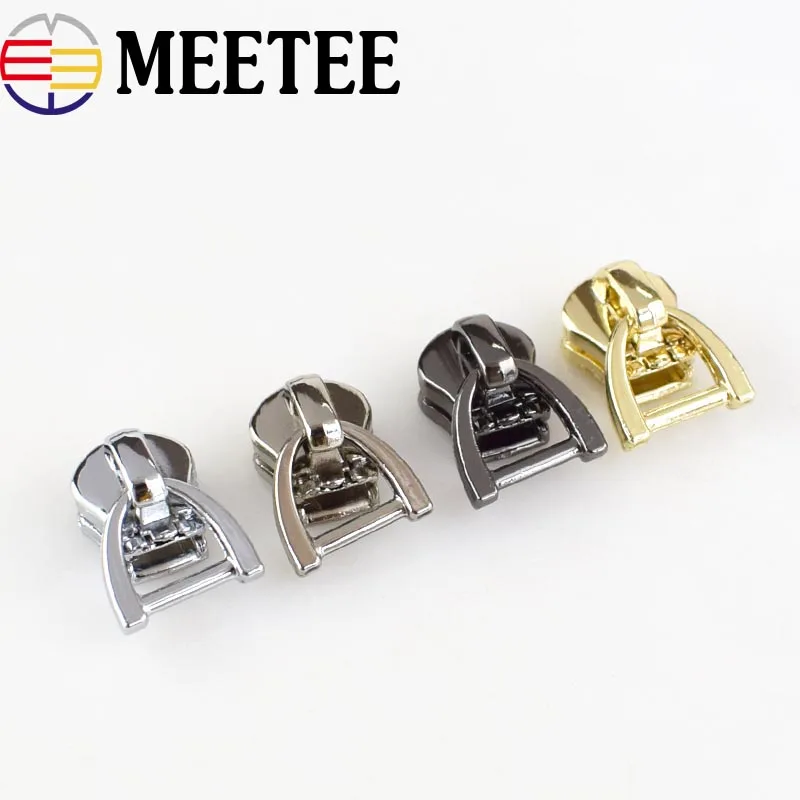 

5/10pcs D Ring 5# Metal Zipper Sliders Zip Repair Kit Zipper Head for Clothes Jacket Coat Metal Zippers DIY Sewing Accessories