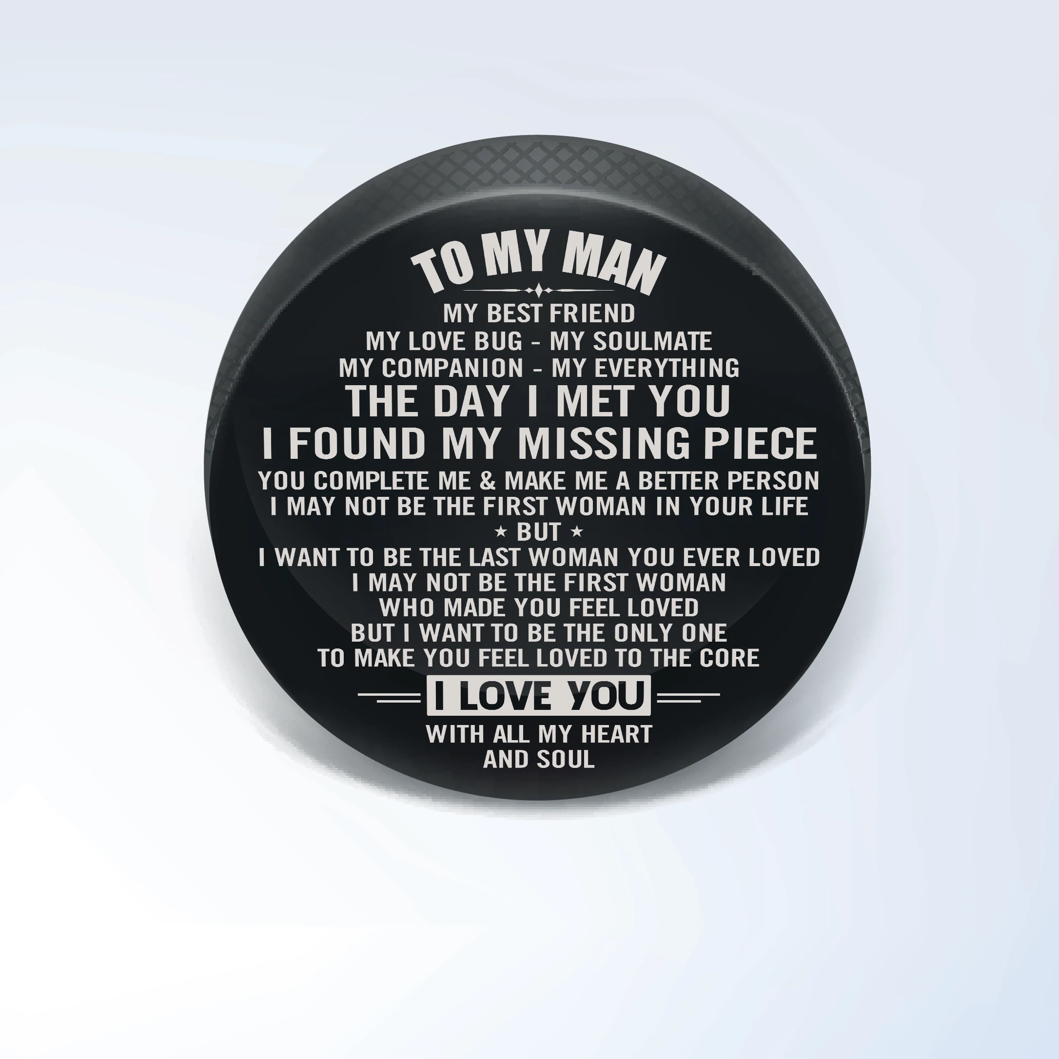 

Для моего мужчины Хоккейная Шайба подарок с любовью сообщение от жены к мужу Хоккейная Шайба на день рождения