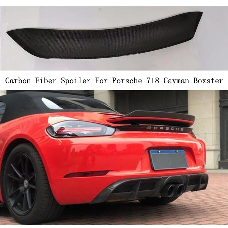 Для Porsche 718 доллар Каймановых Boxster 2016 2017 2018 2019 2020 2021 спойлер из углеродного волокна
