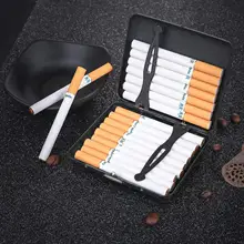 Palenie papierośnica cygara przypadki ze stali nierdzewnej matowy Tabacco Case pudełko męskie kreatywne papierośnica tanie tanio CN (pochodzenie) STAINLESS STEEL Matowe DLD331T