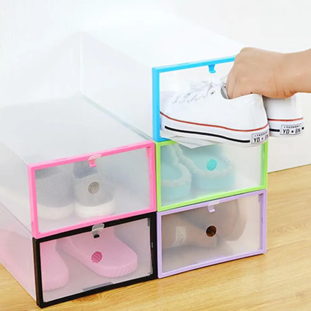 

Stackable Thicken Breathable Transparent Drawer-Type Shoes Storage Box Organizer