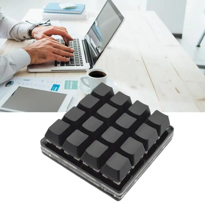 keyboard with touchpad for pc 16 Black Pad Mechanical Board Custom Shortcut Hardware S Macro Board Click Automatic Programmable best wireless keyboard for office