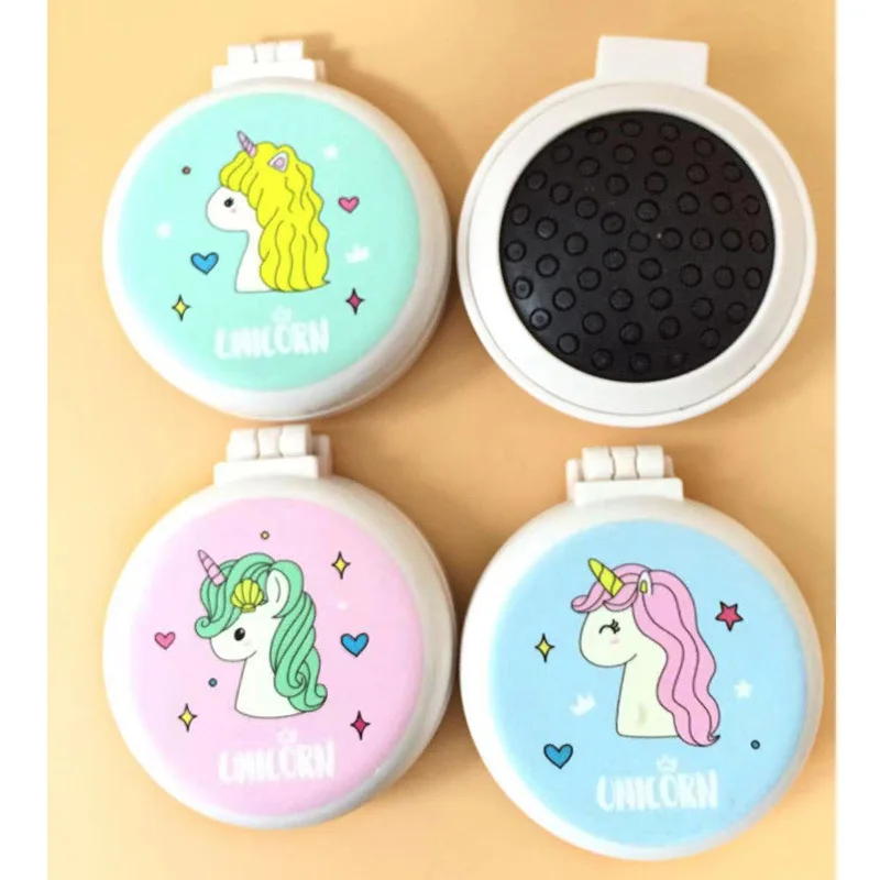 ABS Cross Border сувениры для туристов настраиваемая Складная Расческа Надувная Подушка массажная поясная зеркальная Складная Расческа мой маленький Единорог расческа
