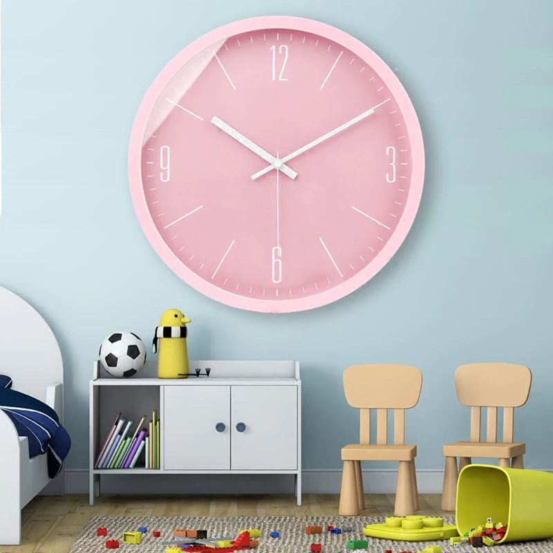 Креативные настенные часы с ночным свечением в спальне скандинавском стиле