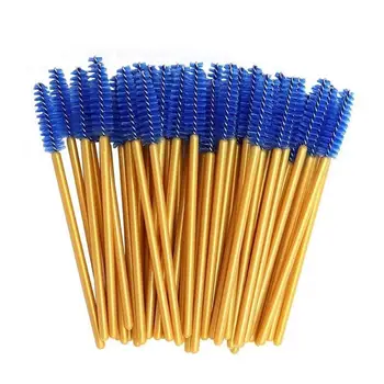 

1000pcs Eyelash Extension Disposable Eyebrow brush Mascara Wand Applicator Gold Eye Lashes Cosmetic Brushes Set makeup Tools