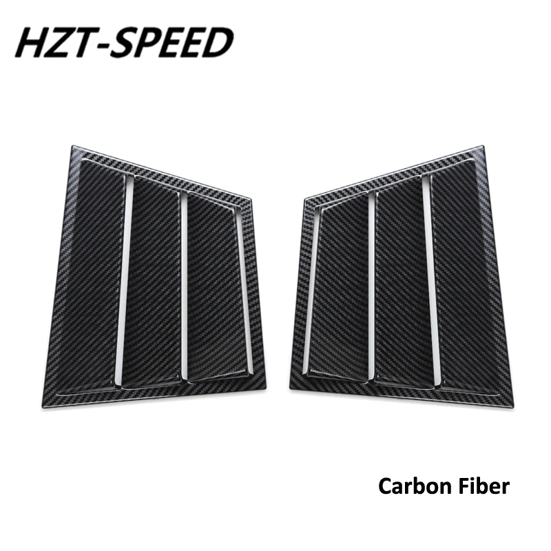 Carbon Fiber ABS углеродного волокна цвет окна боковые жалюзи вентиляционное отверстие отделка автомобиля Аксессуары Для Sagitar - Название цвета: Carbon Fiber