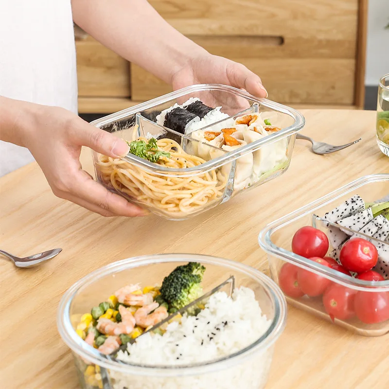 Glass Meal Prep Containers Dividers