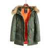 N-3B Winter ALASKA Coat Men Fur Hood Slim Fit Thick Parka Padded Military Jacket for Cold Weather 1