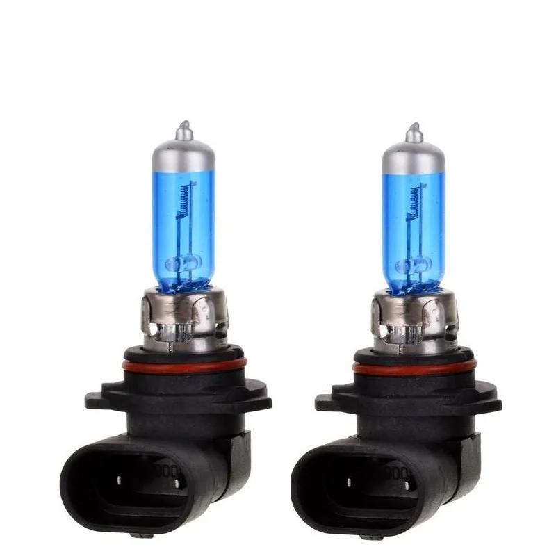 2 шт 9006 HB4 12V 55W Авто галогенные фары лампы 5000-6000K кристалл светильник ближнего света супер лампы белый светильник