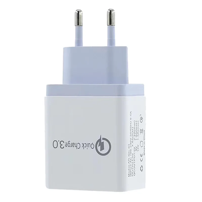 QC 3,0, быстрая зарядка, 4 порта, USB зарядное устройство, быстрая зарядка, ЕС, США, вилка, адаптер, настенное зарядное устройство для мобильного телефона, для IPhone, samsung, Xiaomi