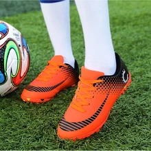 Дизайнерская одежда для детей Для мальчиков подростков Superfly CR7 SE TF Superfly 7 Elite Оранжевый шипа CR7 футбольные бутсы Детские Обувь для футбола