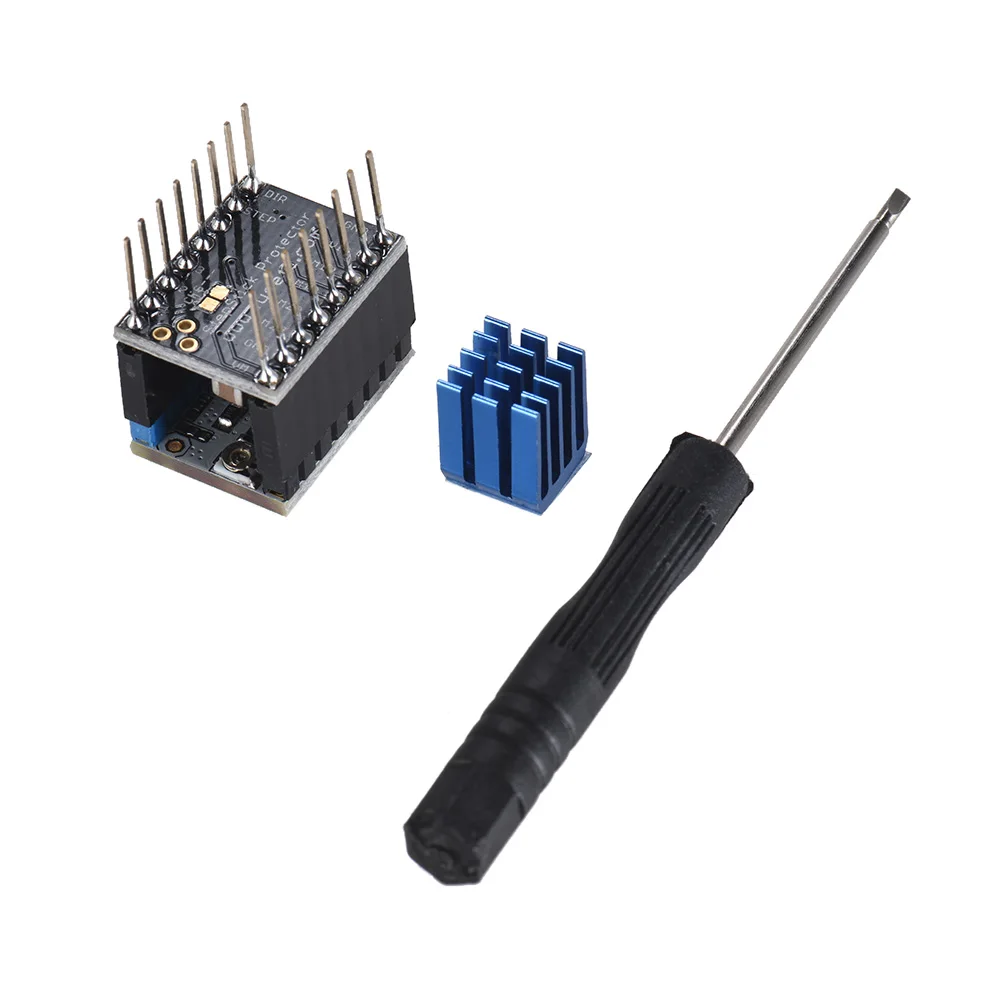 TMC2100 V1.3 шаговый двигатель Супер тишина модуль с драйвером плавный радиатор отвертка 3d принтер запчасти
