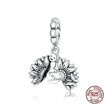 

MOWIM 925 Sterling Sliver Beads Jewelry Smiling Face Charms for Original Snake Bracelet & Bangle Women Silver Jewelry BKC1661