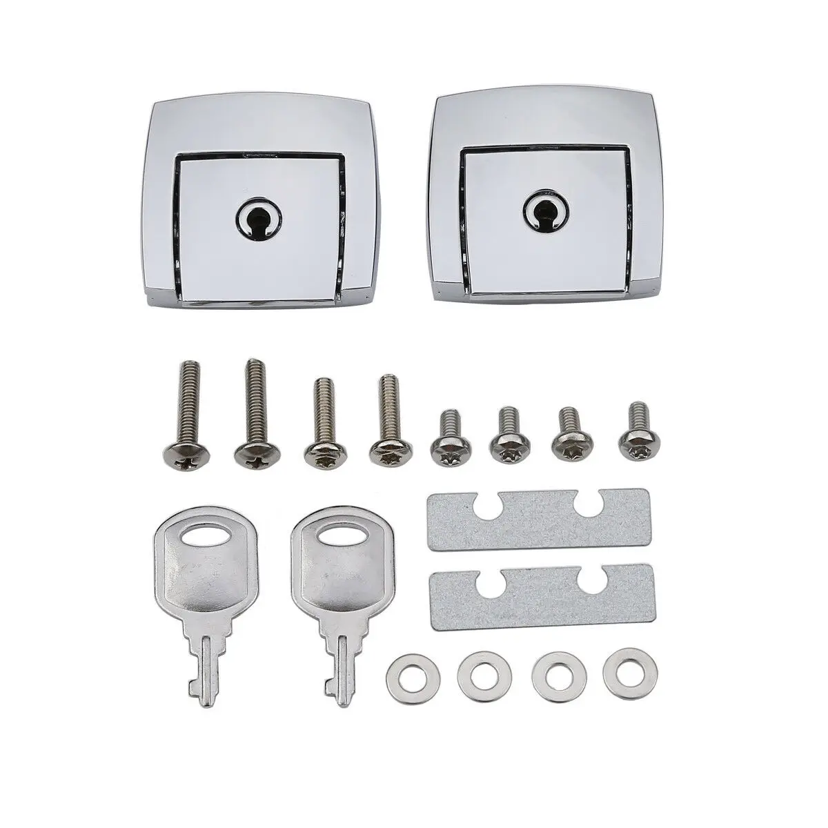 Motorcycle Chrome Tour Pack Lock Cover kits For Harley Touring Tour Pak Electra Street Glide Road King Razor Chopped King Trunk