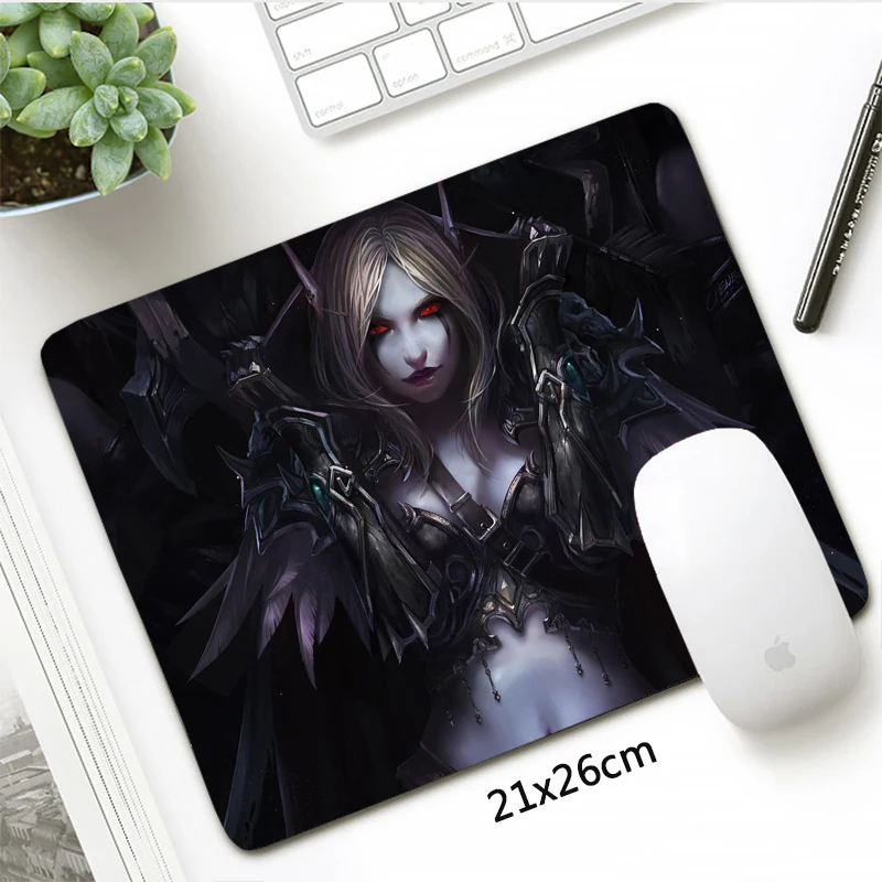 Заказной коврик для мыши World of Warcraft 21x26 см для долговечной игры Коврик для мыши геймер маленький размер нескользящий офисный коврик для ноутбука подарок отаку