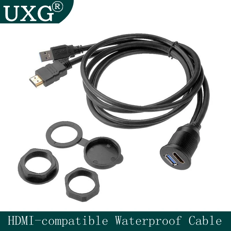 USB 3 0 и HDMI-совместимый кабель HD + USB3.0 для монтажа автомобиля катушки мотоцикла |