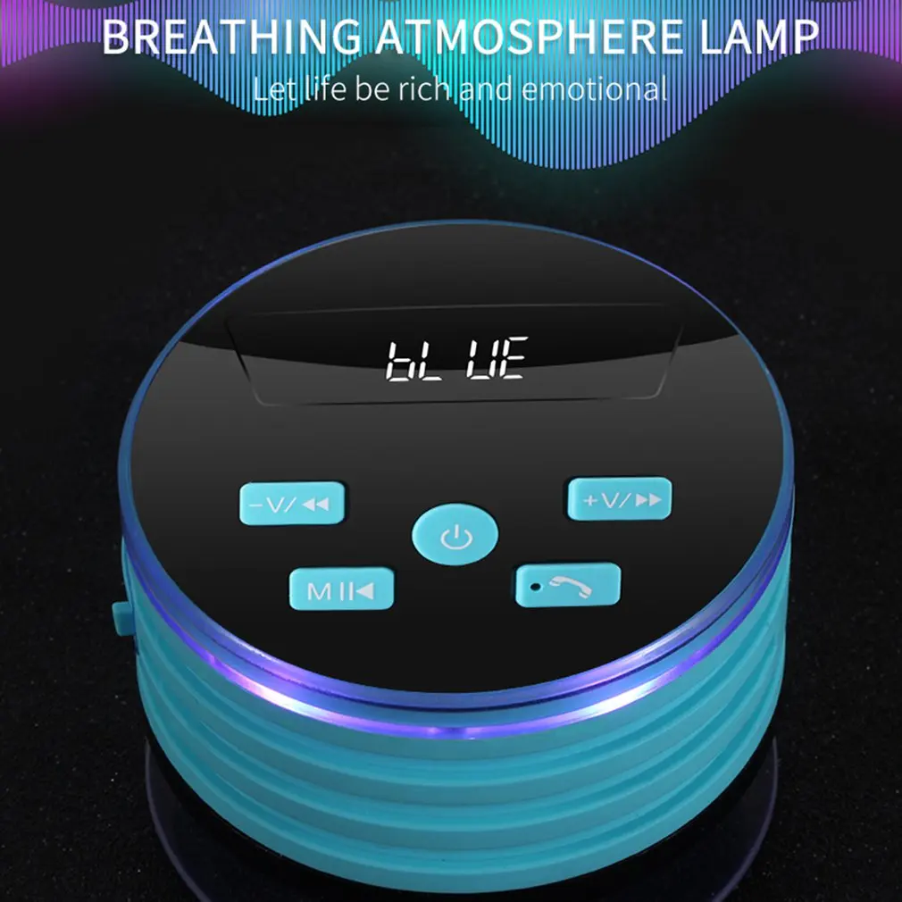 IPX7 Waterproof Wireless Speaker With FM Radio Built-in Mic Portable Shower Radio Subwoofer Superior Sound