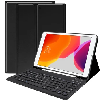 

Detachable Keyboard Case For iPad 7th Generation 2019 Tablet English Bluetooth Keyboard with Pen Holder For iPad 10.2 2019 Case