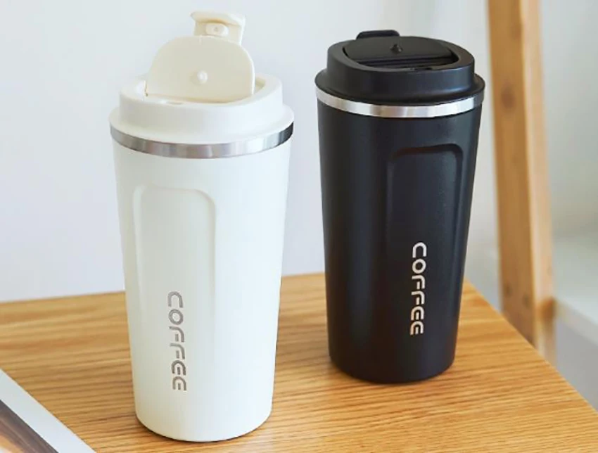 380ml/500ml simple portable stainless steel coffee thermal cup, student female male travel home office drink water mug
